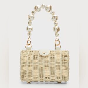 NWOT BTB Los Angeles Page Pearly Rattan Shoulder Bag